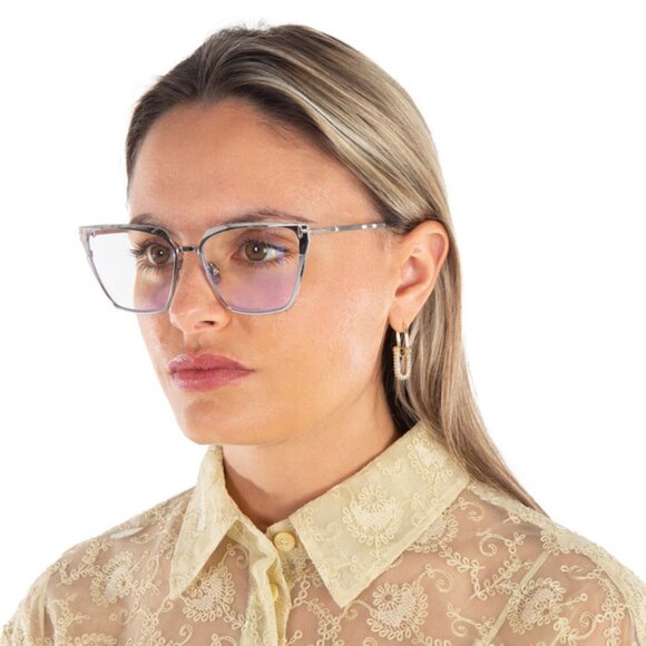 Tom Ford FT5945-B 028 Eyeglasses Gold 56mm Square Frame, Blue Light Block Lenses - Picture 4 of 10